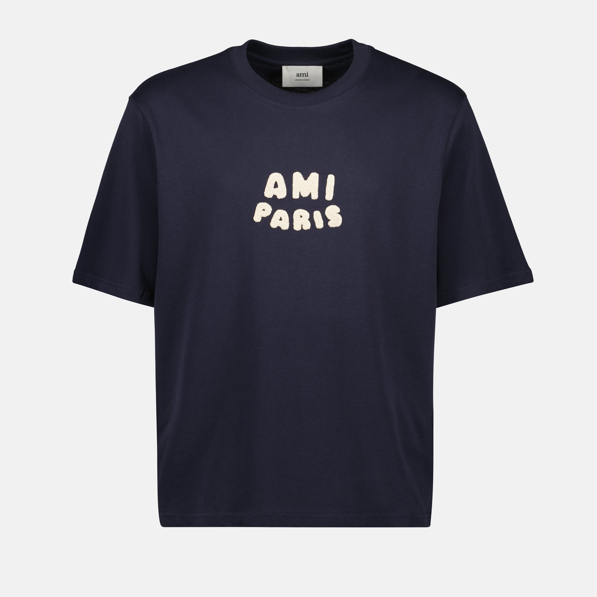 Ami Paris T-shirt, navy T-shirt, oversized T-shirt, cotton T-shirt, unisex fashion