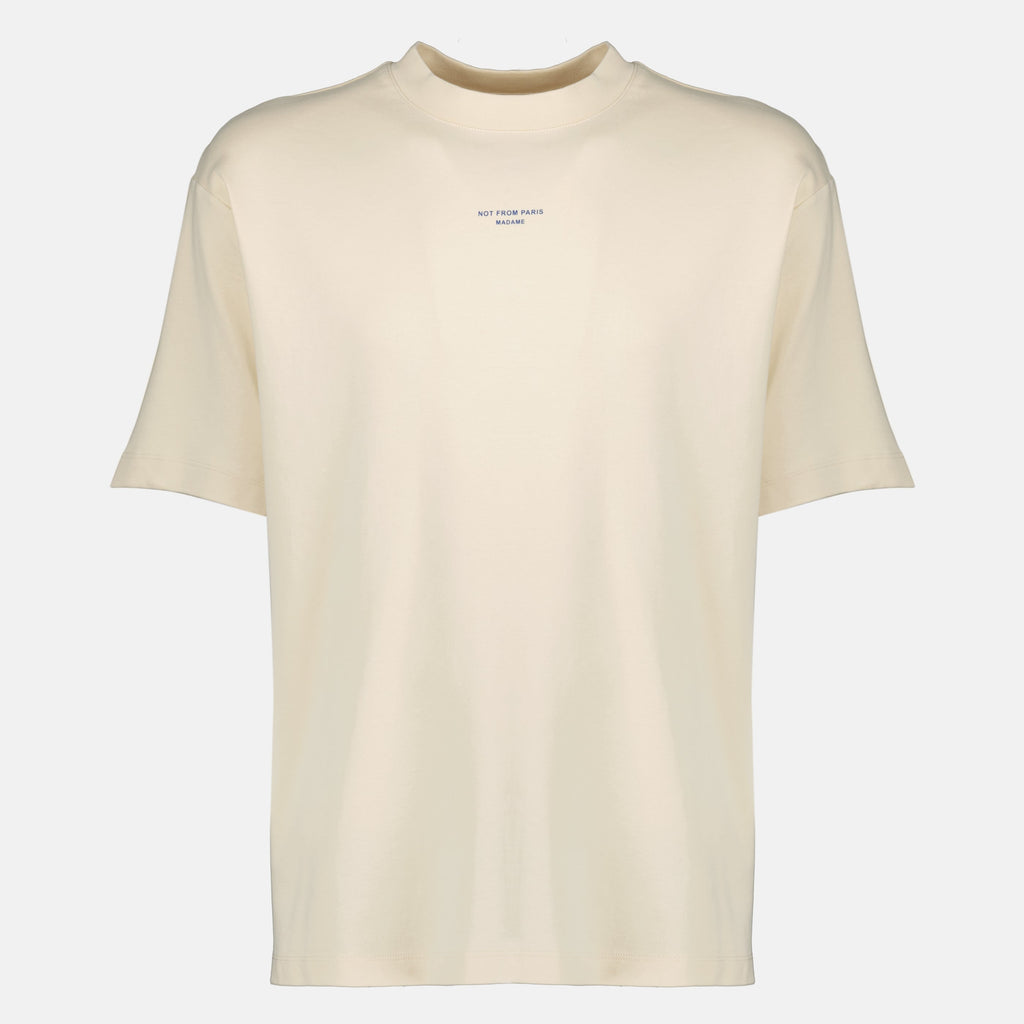 Beige T-skjorte Slogan Not from Paris Madame