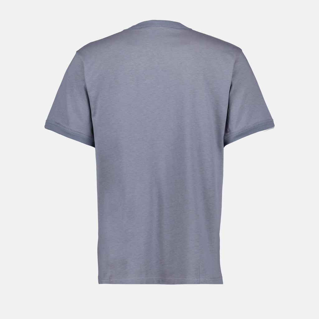 Dior Charm T-shirt, gray blue T-shirt, Autumn-Winter 2024, luxury cotton T-shirt, Dior apparel