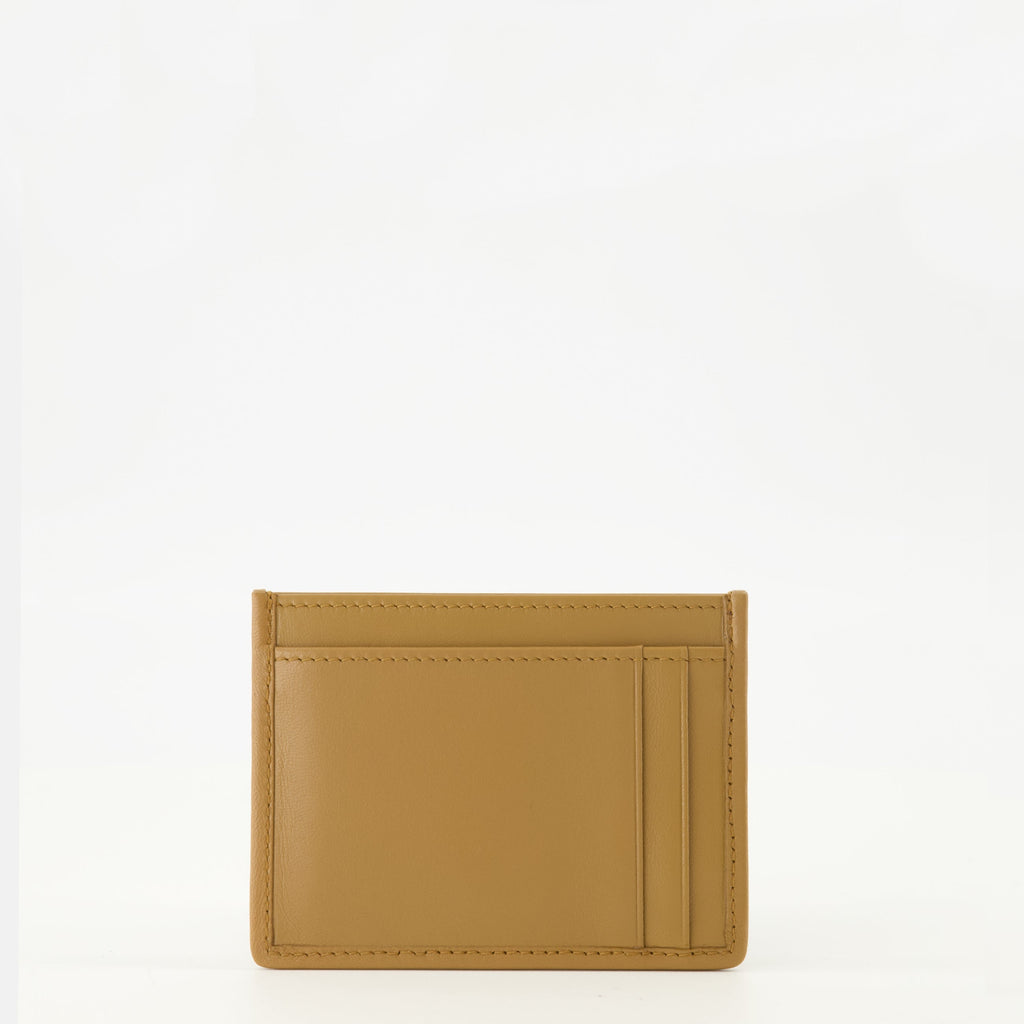 quilted leather cardholder, Miu Miu cardholder, brown leather accessory, luxury cardholder, women's leather wallet