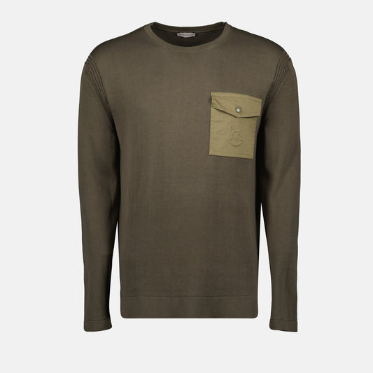 khaki sweater, Moncler sweater, pocket sweater, men's fashion, spring-summer 2023