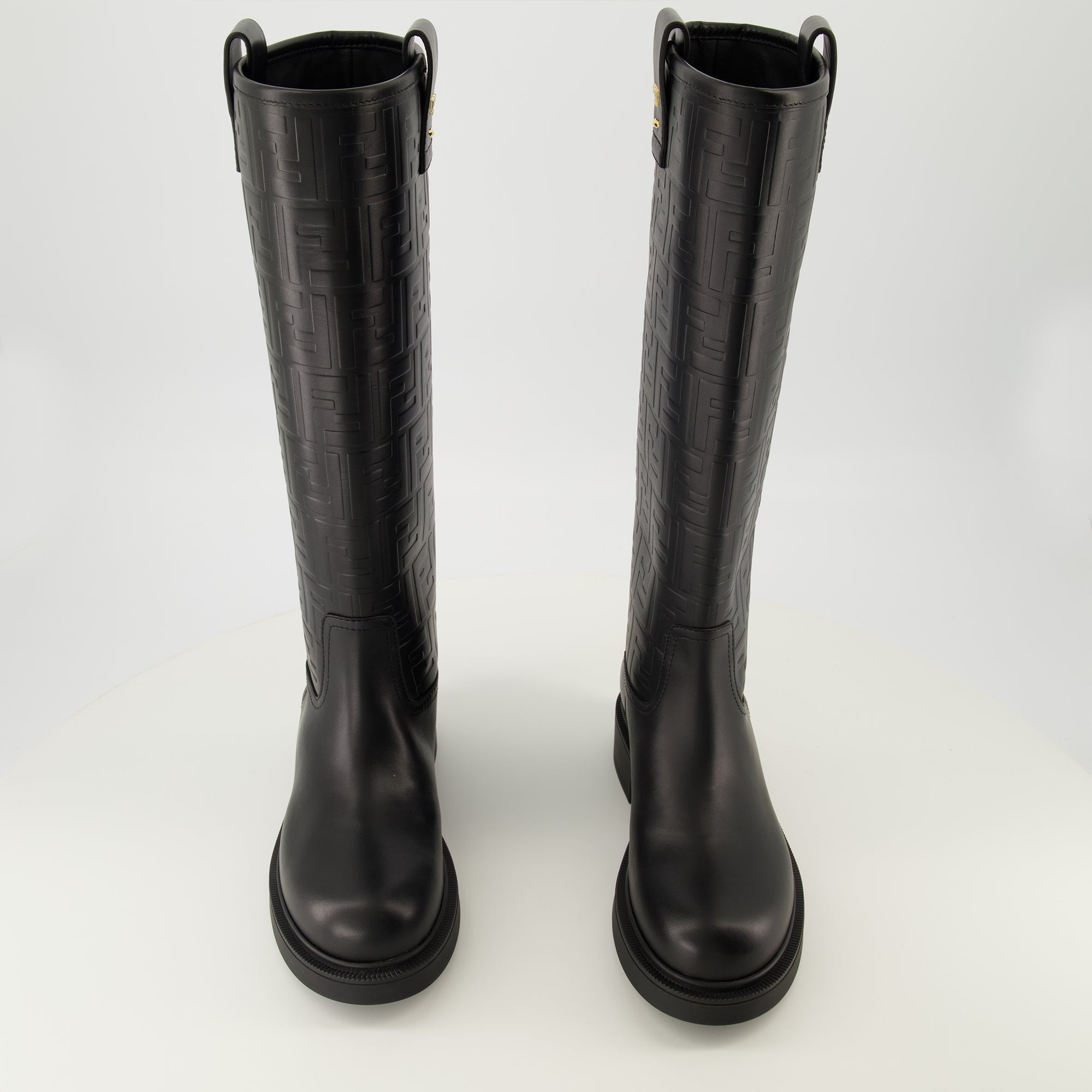 Fendi Filo boots, black leather boots, autumn-winter footwear, slip-on boots, premium quality shoes