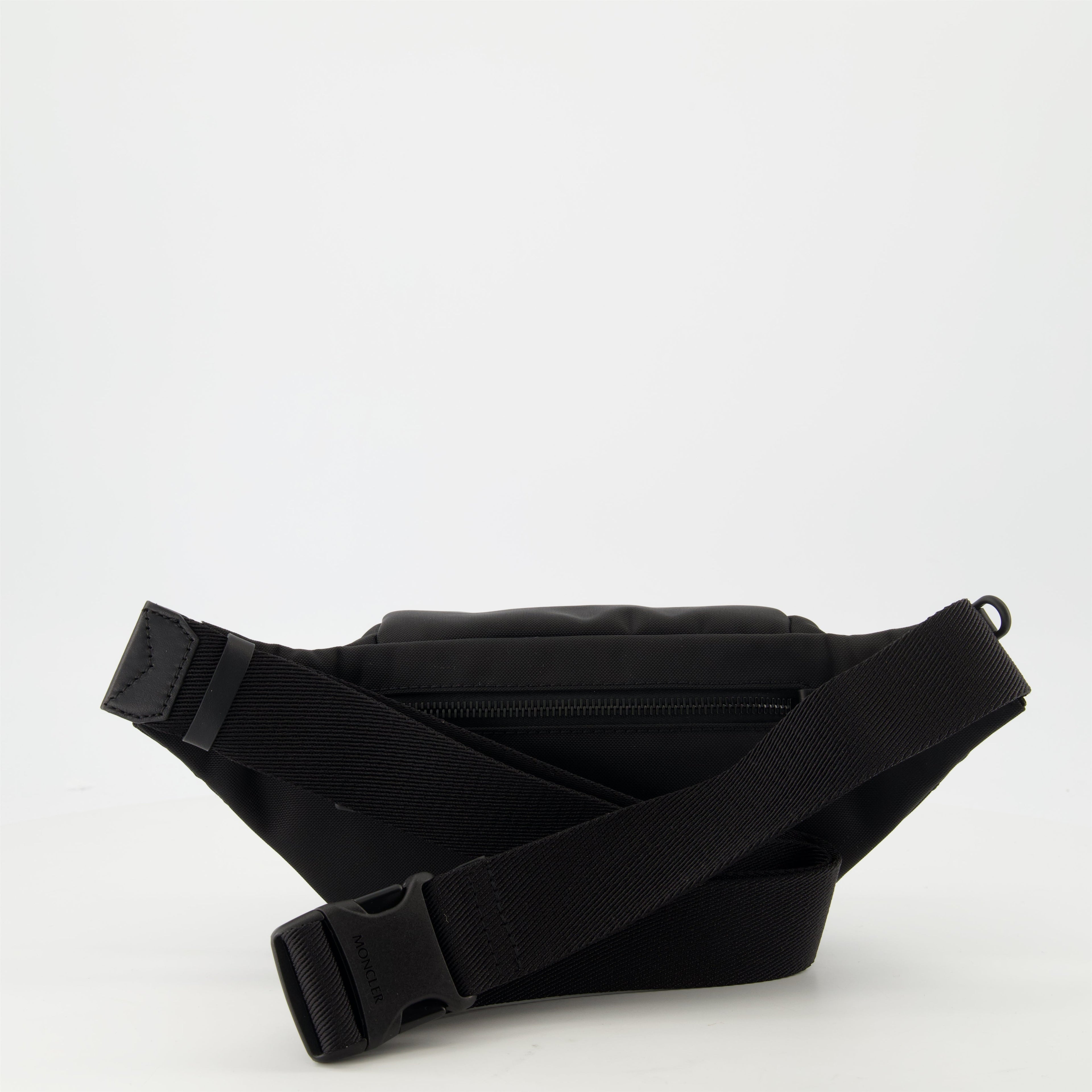 Moncler Durance bag, black waist bag, men's accessories, nylon waist bag, stylish travel pouch