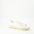 white nappa leather sneakers, Royco sneakers, Valentino shoes, luxury footwear, designer sneakers