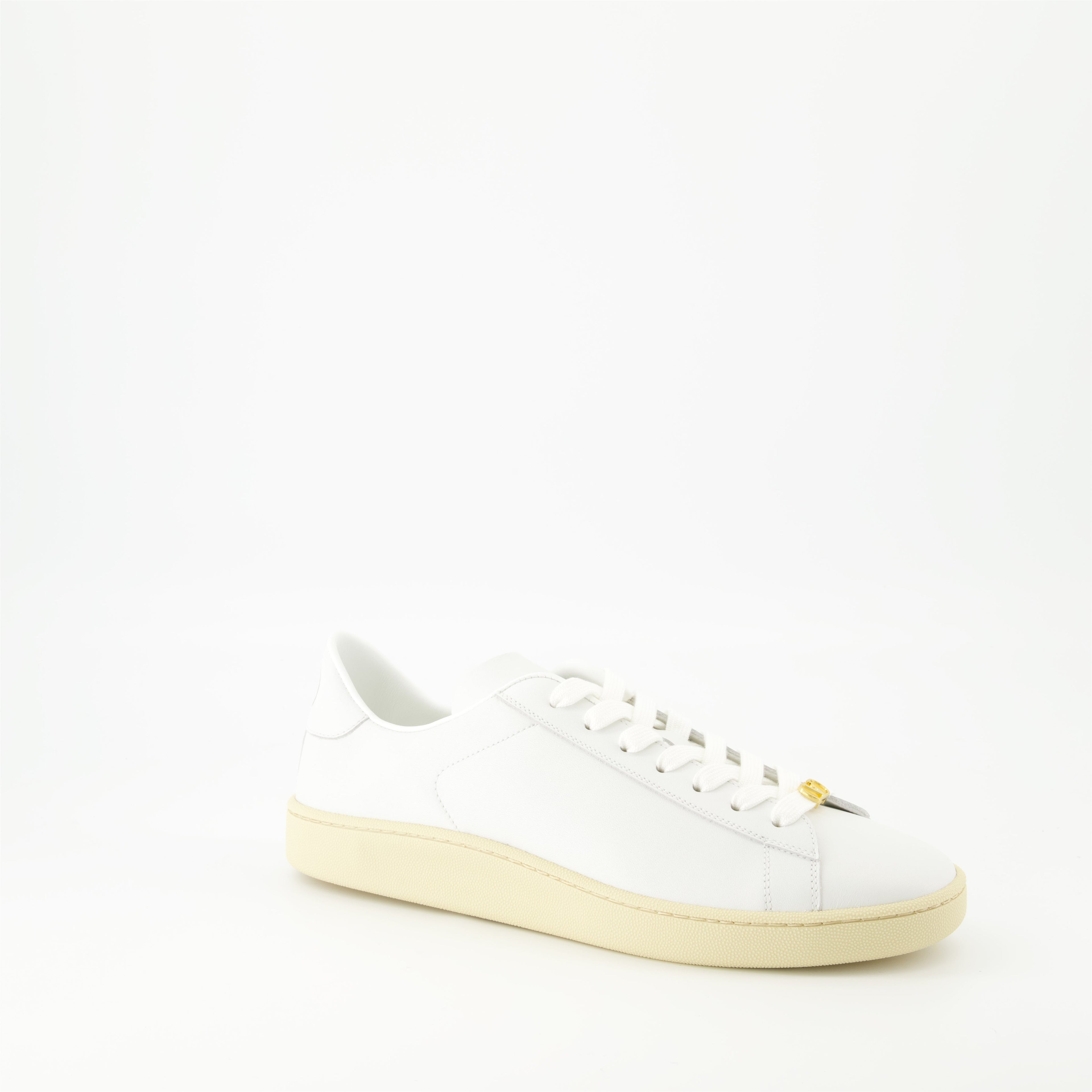 white nappa leather sneakers, Royco sneakers, Valentino shoes, luxury footwear, designer sneakers