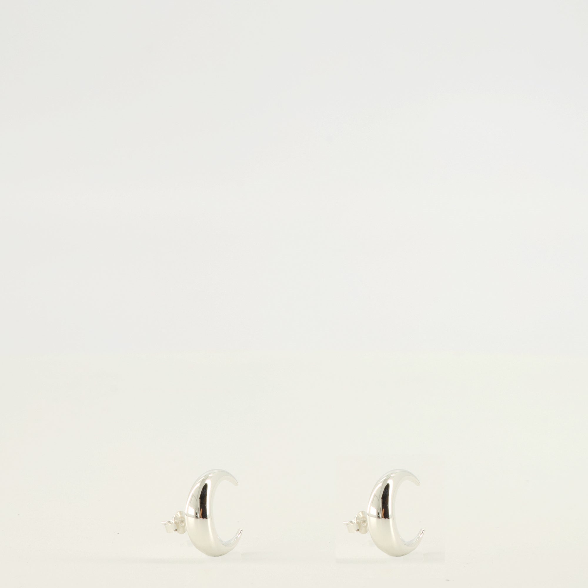 Boucles d'oreilles Lune Argent