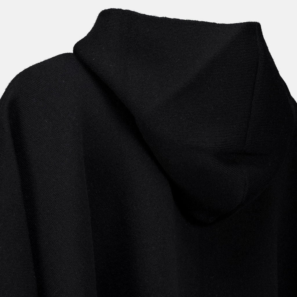 Poncho in Cachemire Nero