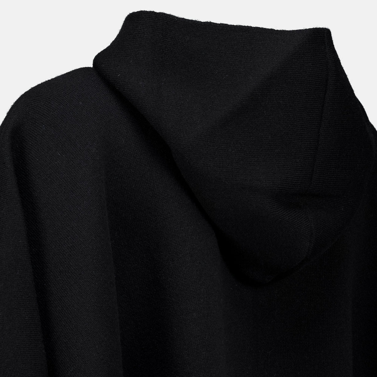 Poncho in Cachemire Nero