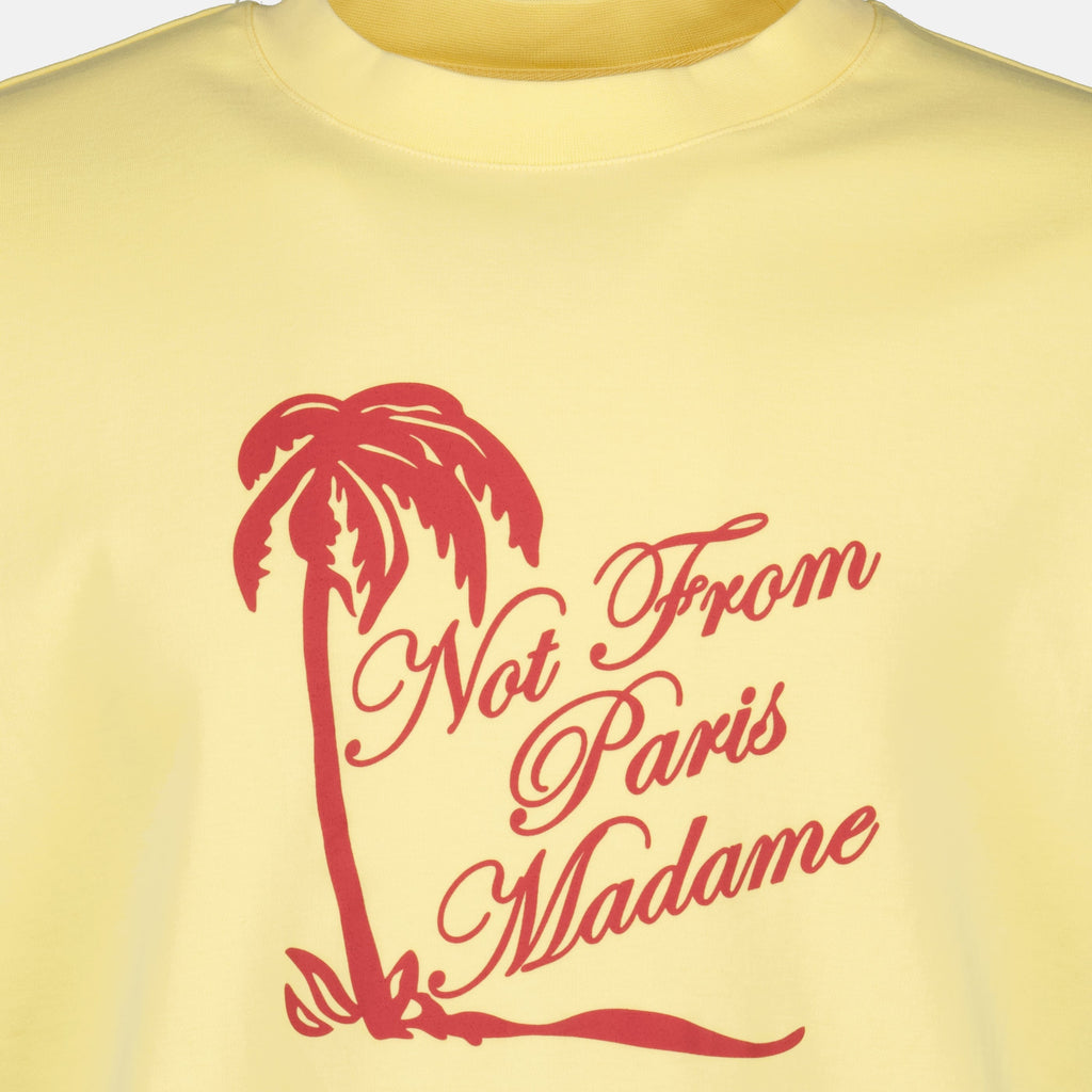Imagem da T-shirt Slogan Palma Amarela - Drôle de Monsieur de Drole De Monsieur para Homens - Temporada Primavera-Verão 2026 - Detalhe 1