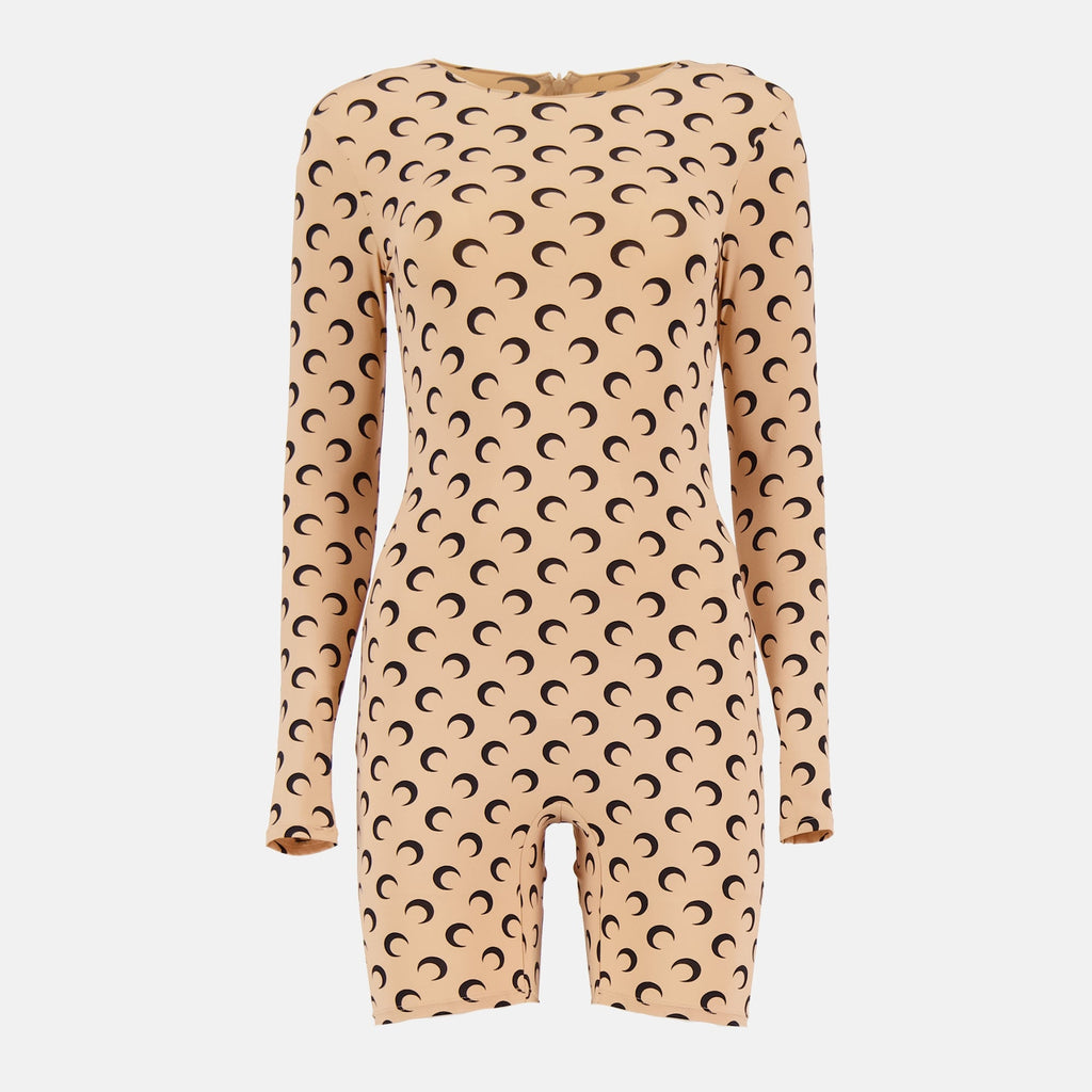 Jersey Moon combination, Marine Serre, Autumn-Winter 2025, moon print clothing, short combination dress