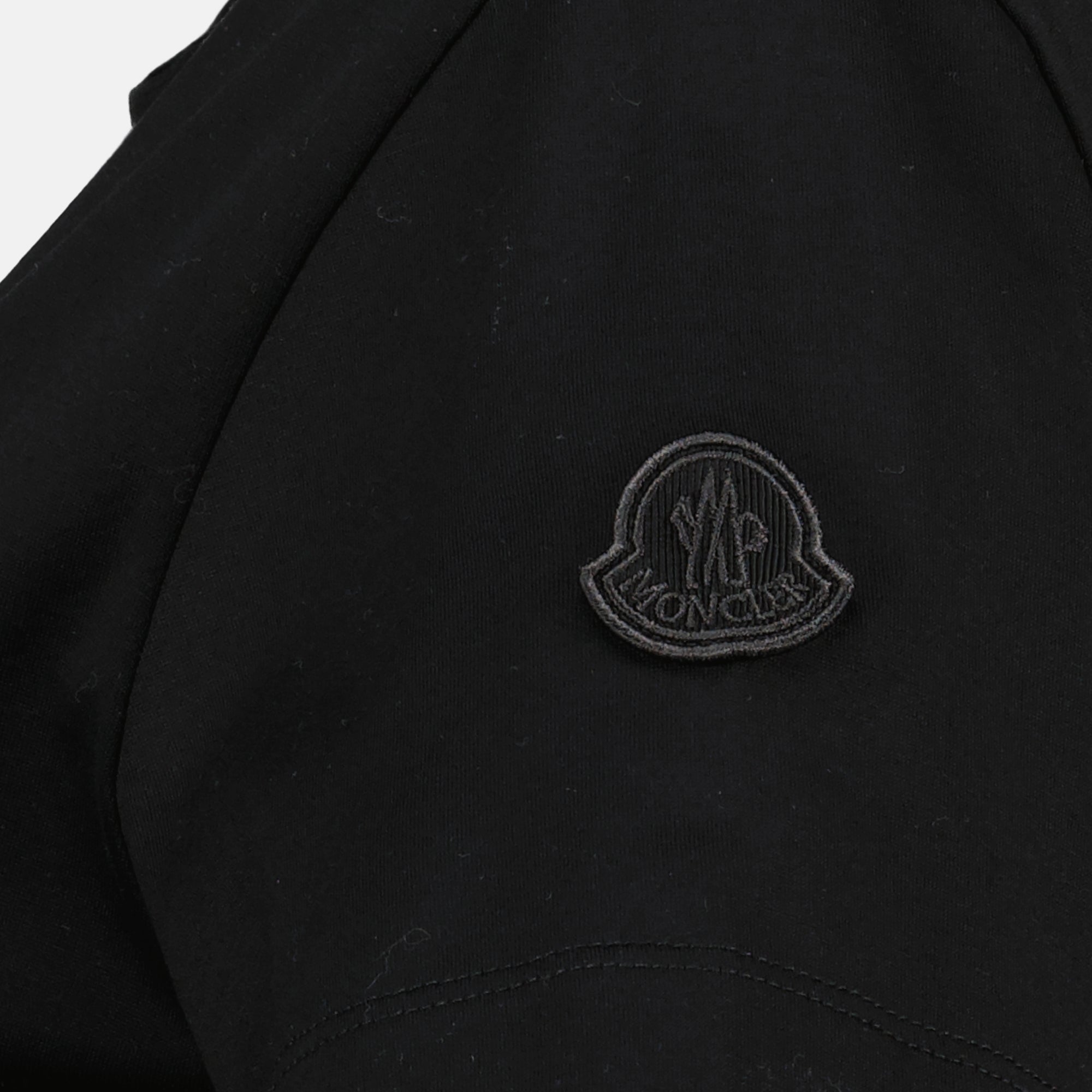 Image of Black Cotton T-Shirt by Moncler for Women - Season Spring-Summer 2026 - Detail View 6