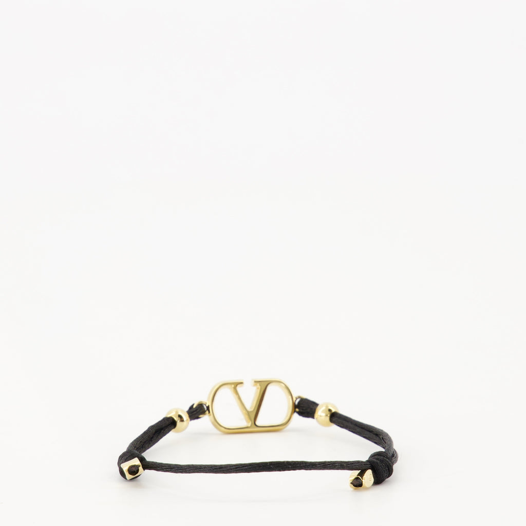 Imagen de la pulsera Vlogo negra de Valentino Garavani para mujeres - Temporada Primavera-Verano 2026 - Vista frontal