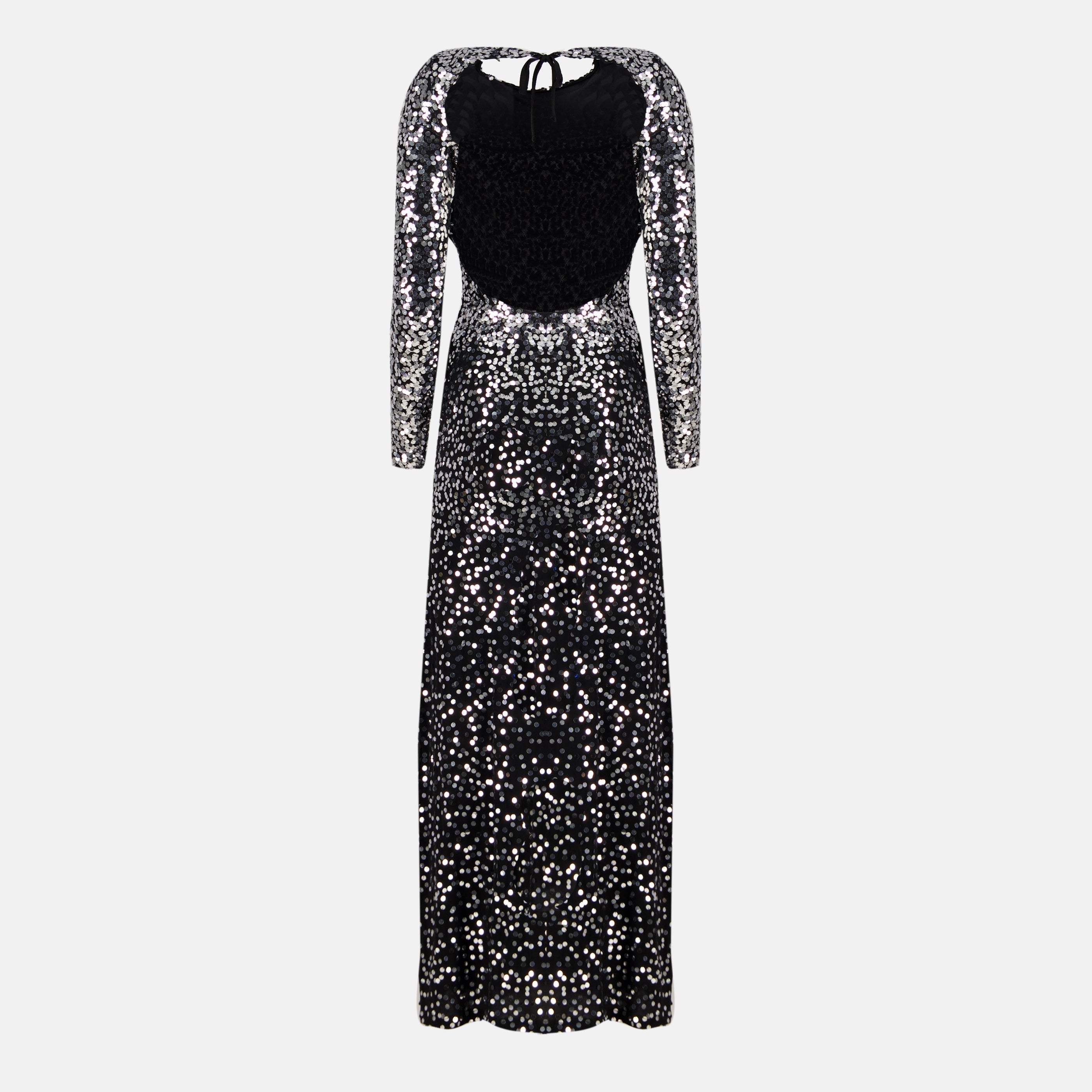 Robe Longue Noire à Paillettes