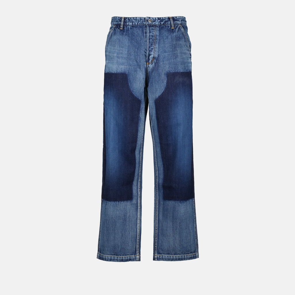 Image of Cotton Denim Carpenter Jeans by Dior for Men - Season Autumn-Winter 2024 - Front View