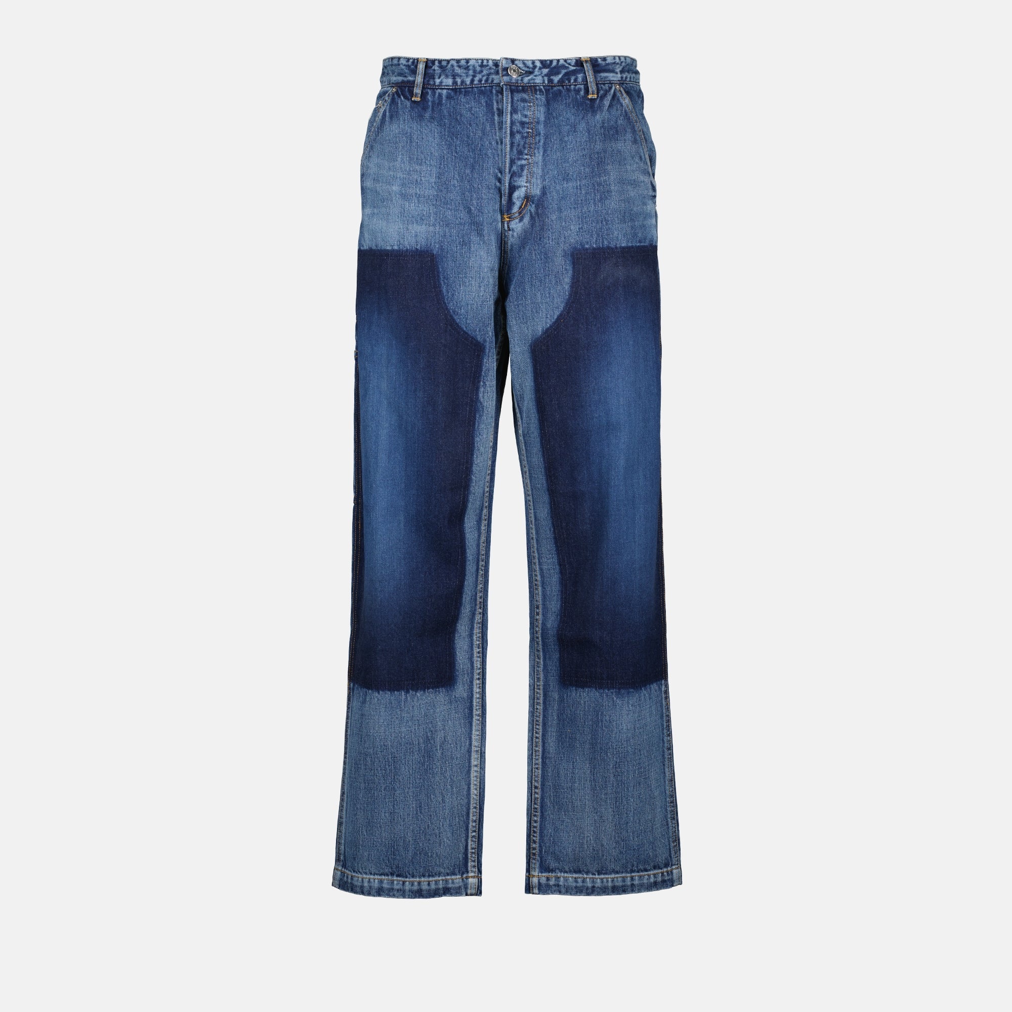 Image of Cotton Denim Carpenter Jeans by Dior for Men - Season Autumn-Winter 2024 - Front View