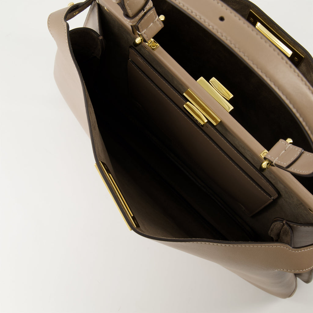 Peekaboo Soft Handbag, Fendi Handbag, Beige Handbag, Luxury Handbag, Designer Accessories