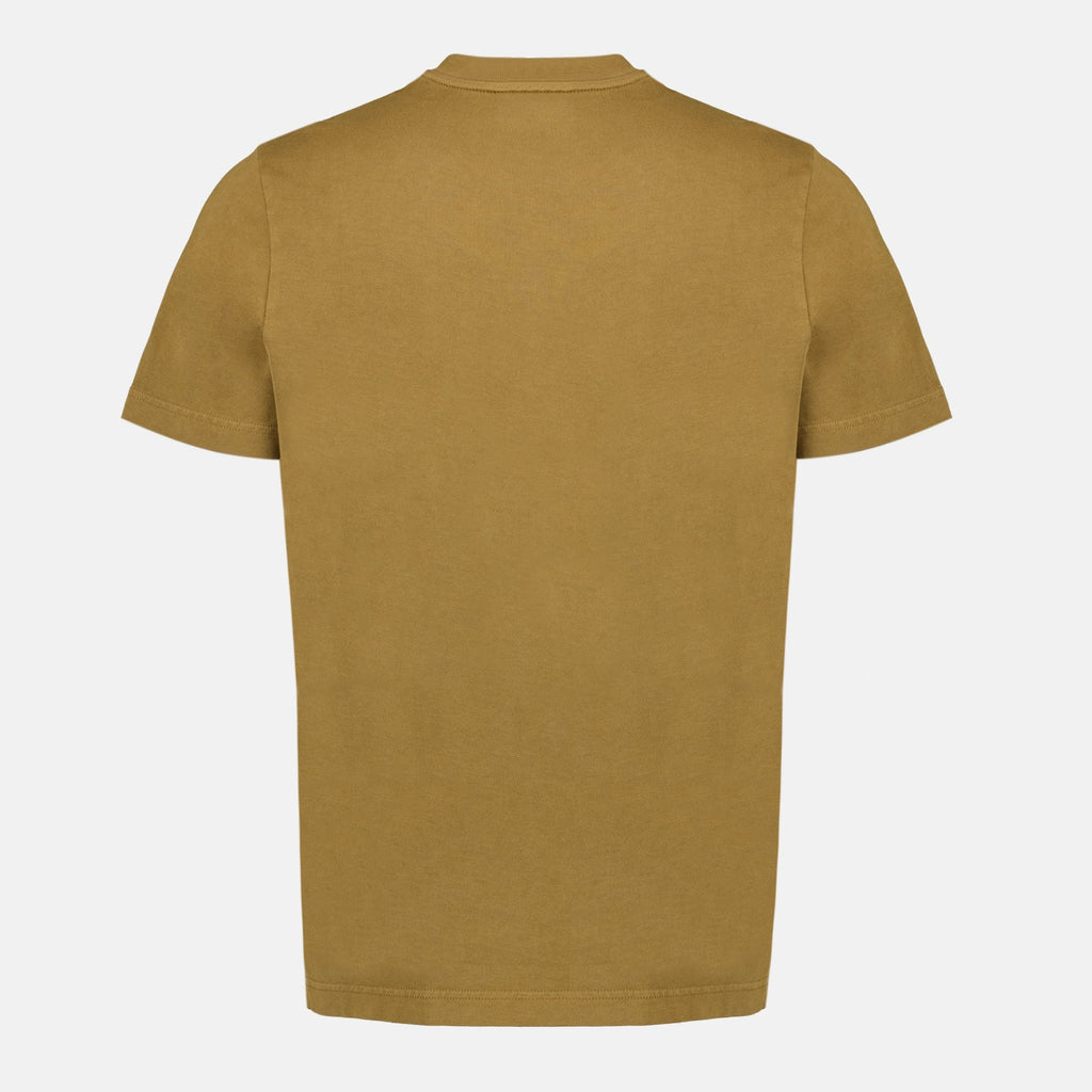 Image du T-shirt à logo brodé marron de Moncler pour Homme - Saison Printemps-Été 2026 - Vue de dos