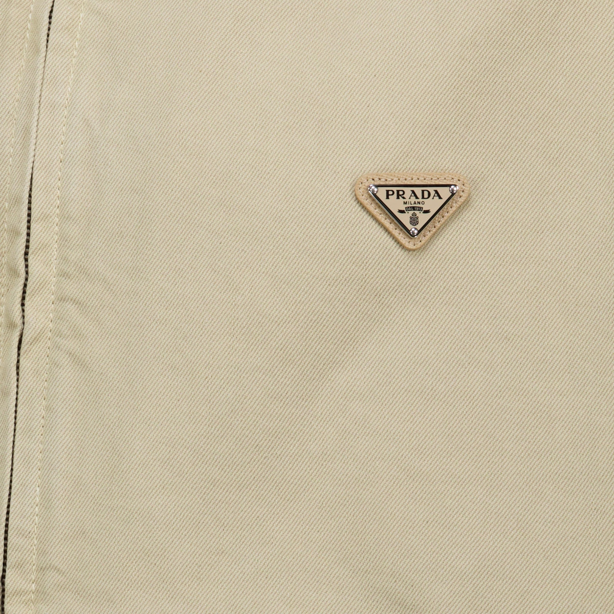 Beige Washed Denim Jacket