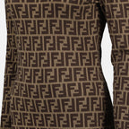 Image of FF Print Brown Dress by Fendi for Women - Season Autumn-Winter 2024 - Product detail view 2