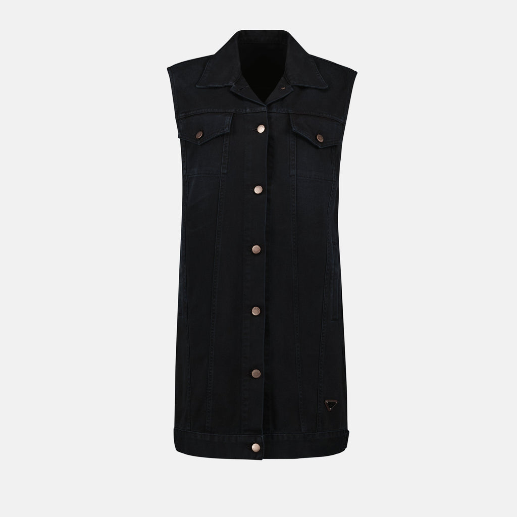 Denim Sleeveless Dress - Prada - Women | WE IN STYLE Denim Sleeveless Dress - Prada - Women | WE IN STYLE