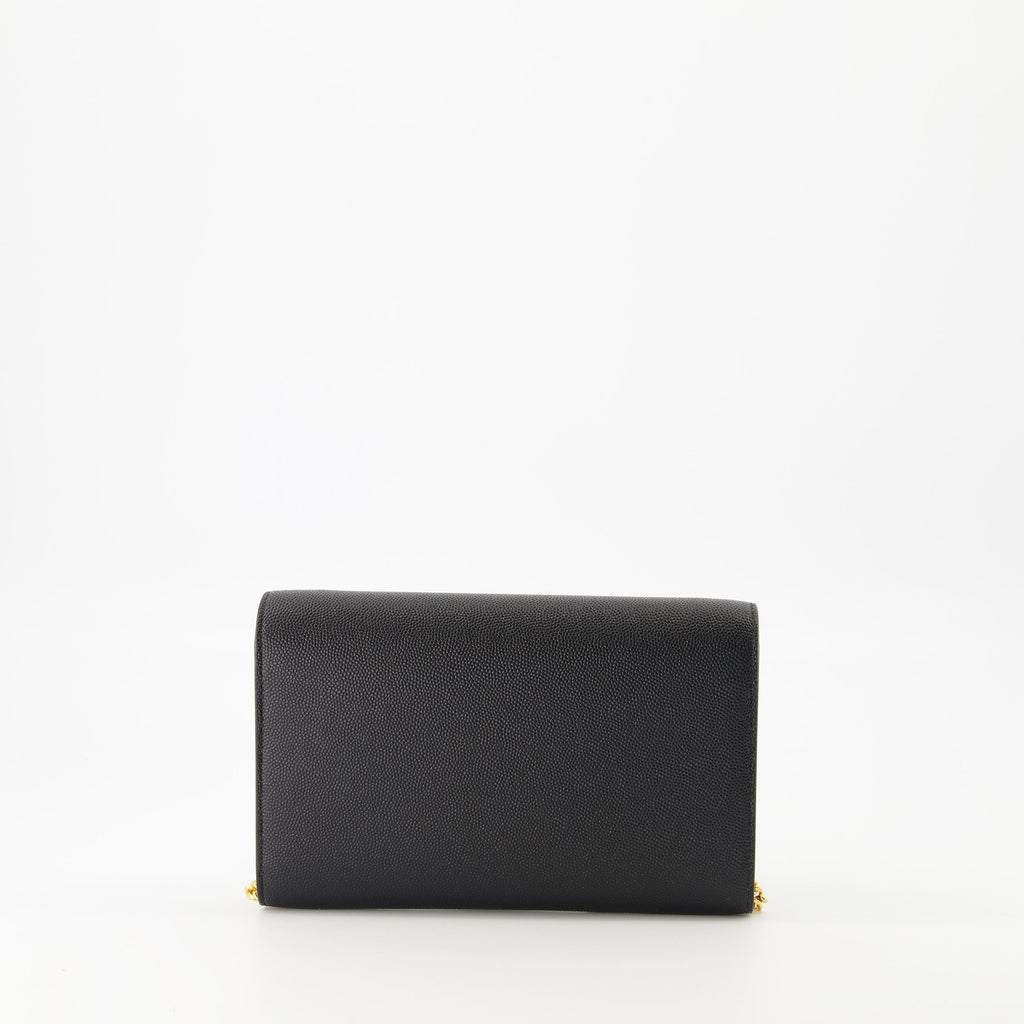 Uptown Chain Pouch, Saint Laurent accessories, leather pouch, designer clutch, elegant handbags
