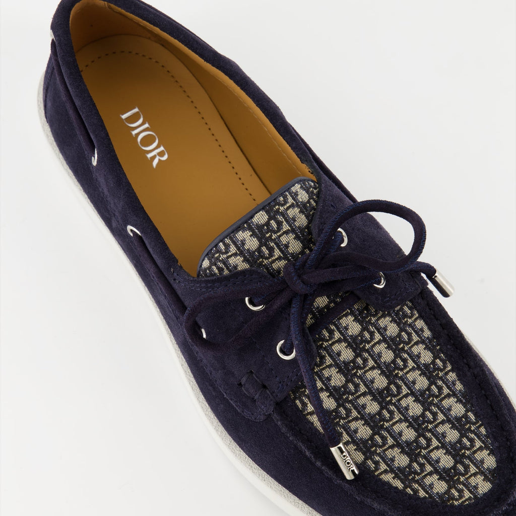 Granville Boat Shoes, Dior, Blue Suede Shoes, Luxury Footwear, Designer Boat Shoes