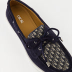 Granville Boat Shoes, Dior, Blue Suede Shoes, Luxury Footwear, Designer Boat Shoes