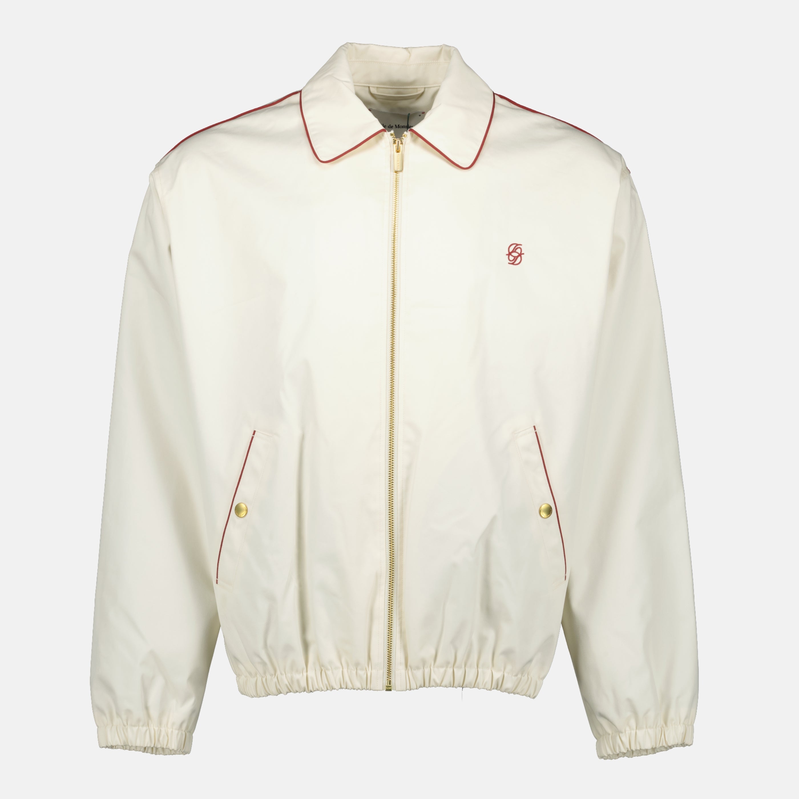 ホワイトコットンボンバージャケット - Drôle de Monsieur
