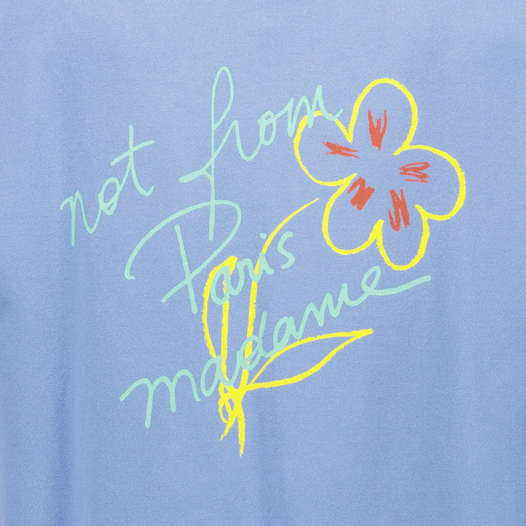 Slogan Esquisse Blue T-Shirt