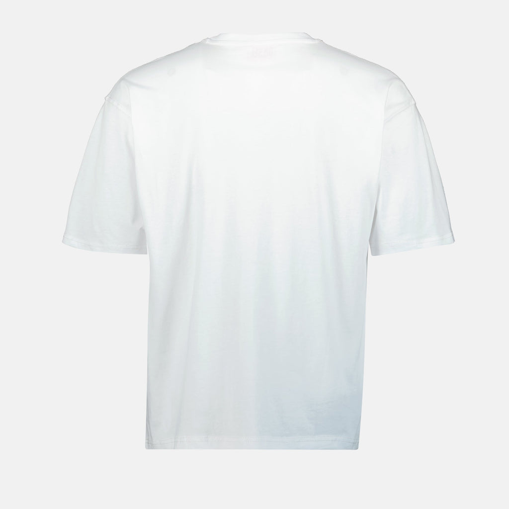 T-Boxt-R20 T-shirt, white cotton t-shirt, Diesel logo shirt, casual wear, men's fashion