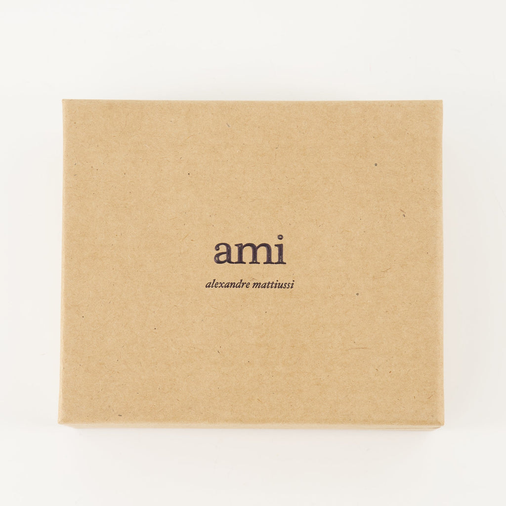 Ami Paris card holder, leather card holder, unisex accessories, square card holder, luxury accessories
