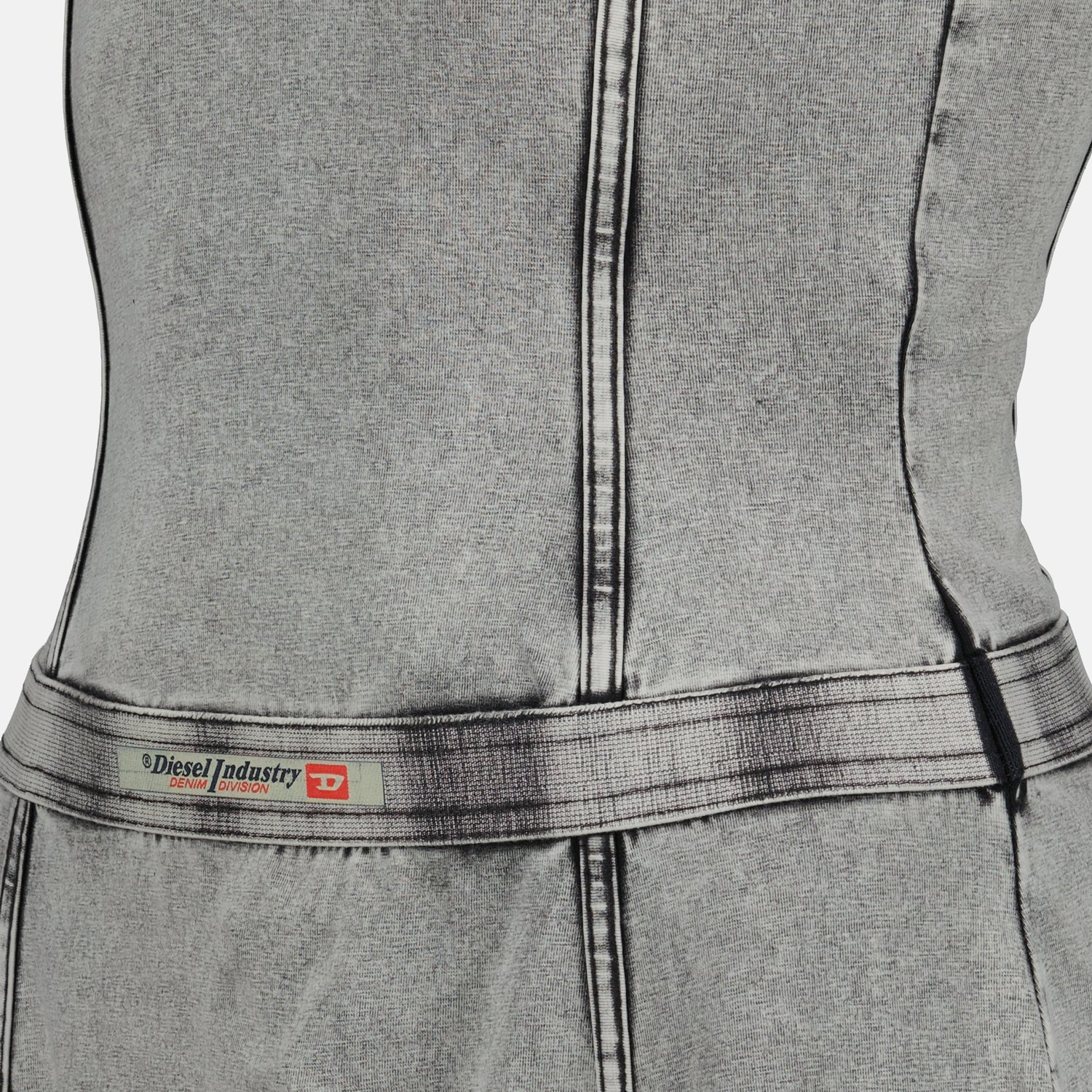 denim effect dress, Diesel dress, midi dress, Spring-Summer 2025, casual dress