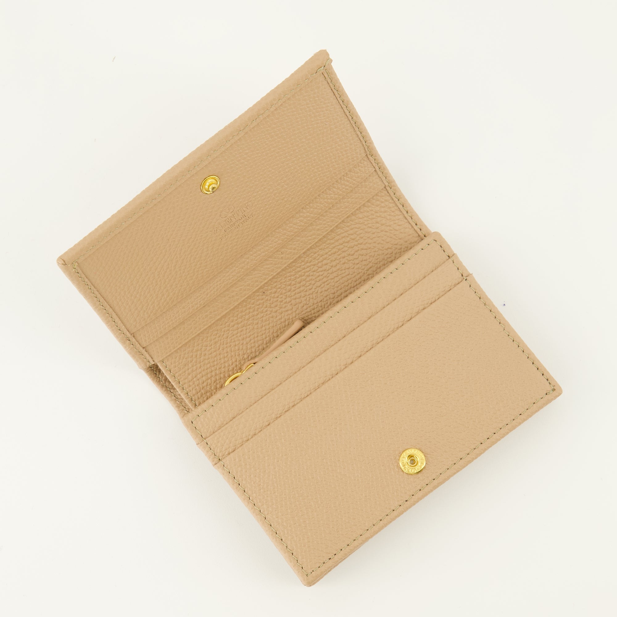 Portafoglio in Pelle Beige Vlogo