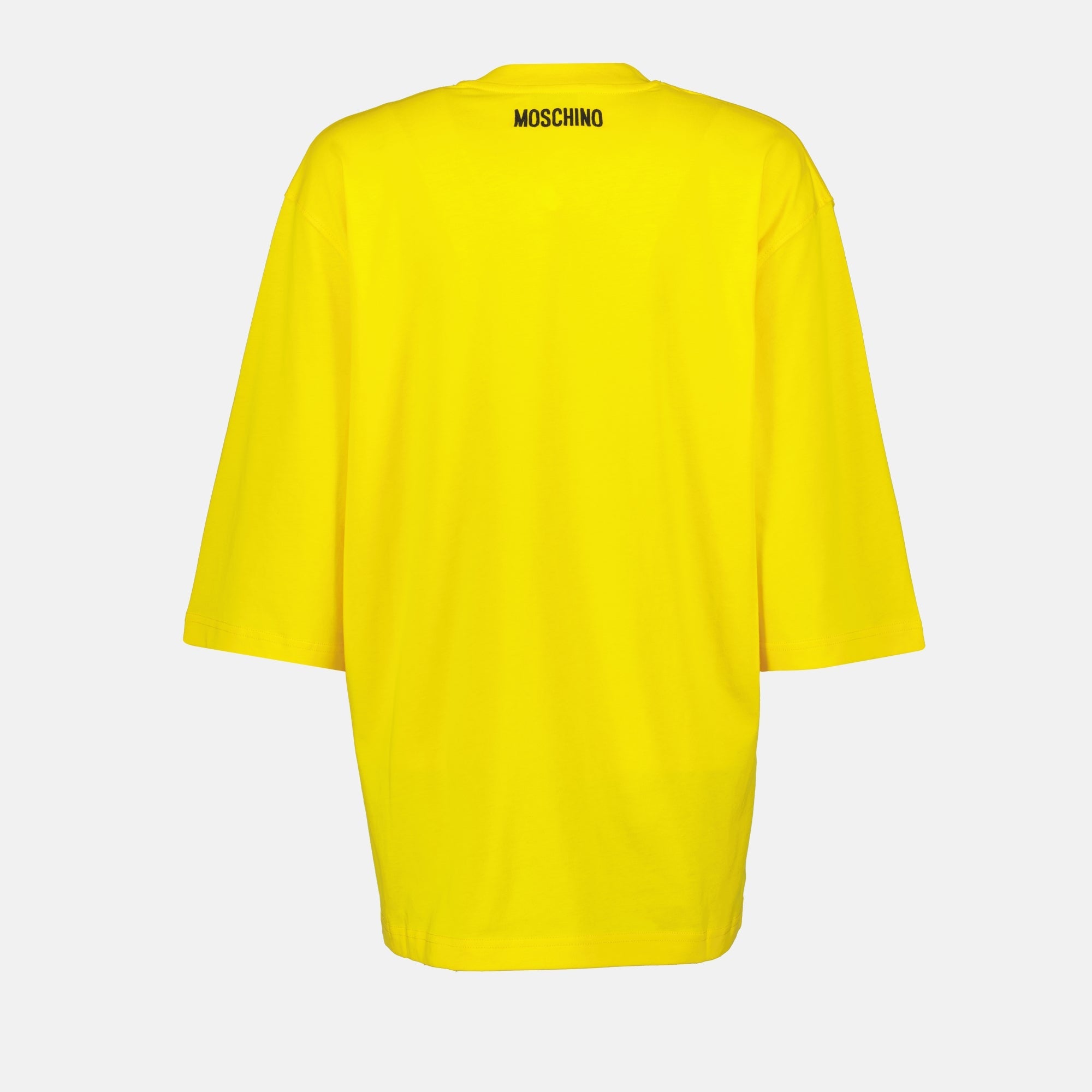 Moschino T-shirt, Smiley print, oversized T-shirt, cotton casual wear, Autumn-Winter collection