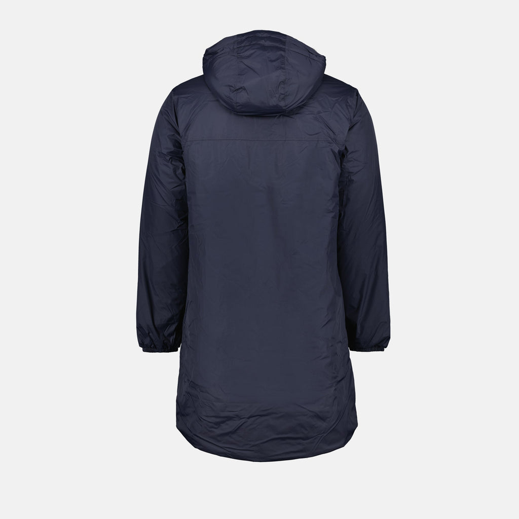 K-Wayの男女兼用防水ブルーパーカの画像 - 2024年秋冬シーズン - 後面ビュー