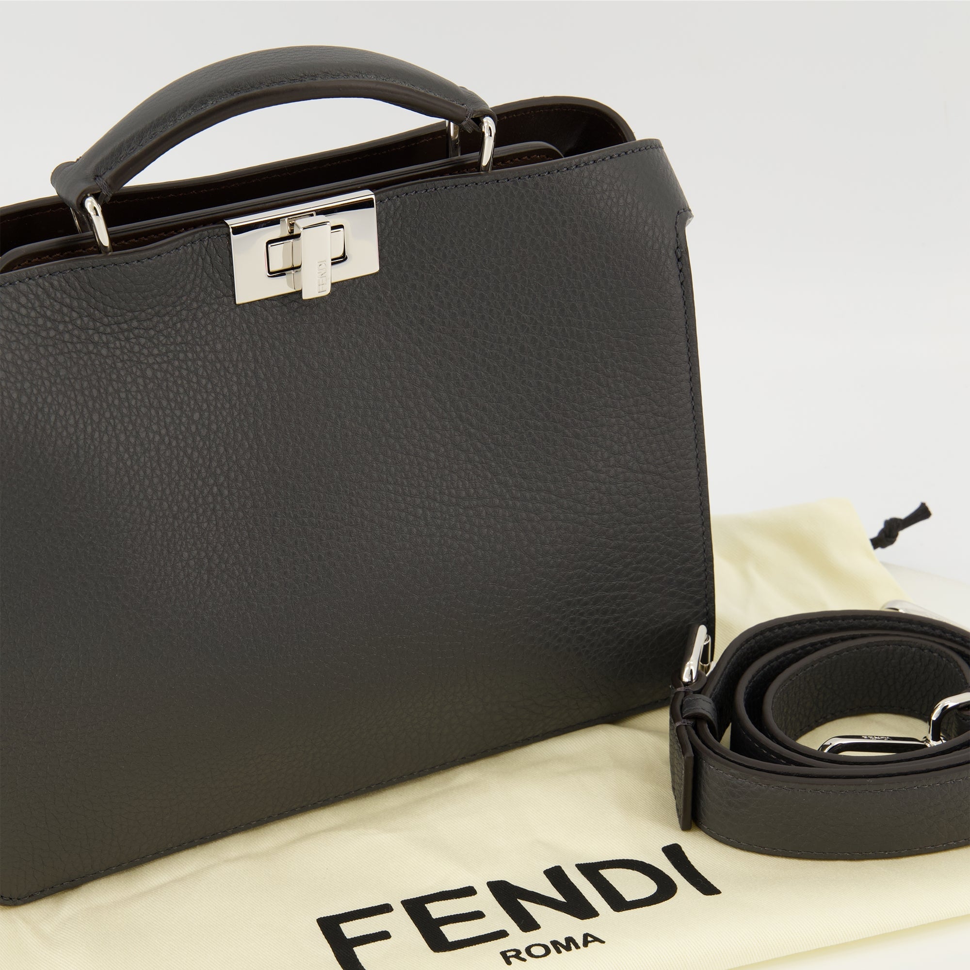 Fendi bag, Peekabooiseeu, calfskin accessory, designer bag, luxury fashion