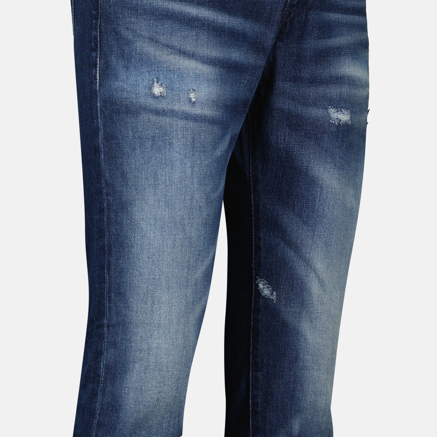 Diesel jeans, slim fit jeans, distressed jeans, blue denim jeans, luxury jeans