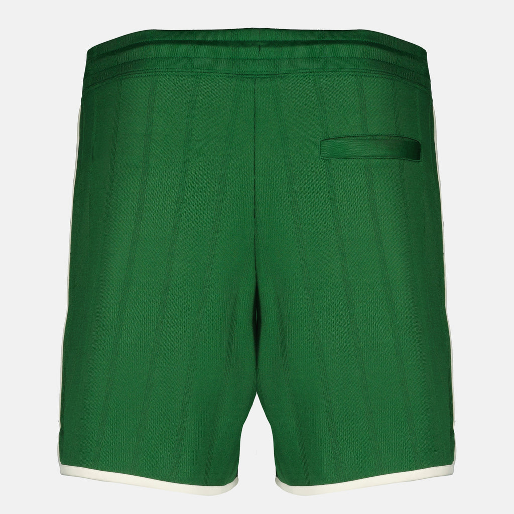 Pantalones cortos de algodón verde D-Hibiscus - Drôle de Monsieur