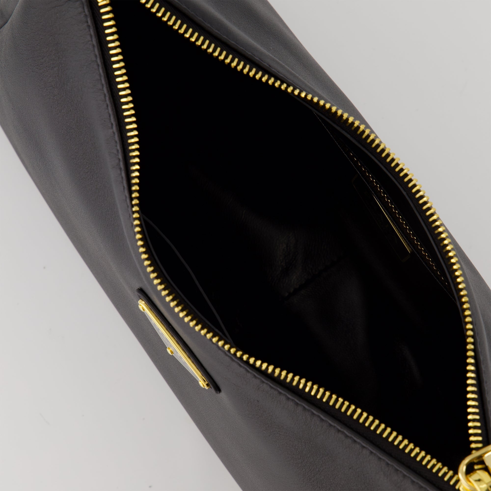 Prada handbag, black leather handbag, calfskin purse, elegant handbag, autumn winter 2025 handbag