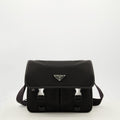 Image of Re-Nylon and Leather Sac by Prada for Men - Season Spring-Summer 2026 - Front View