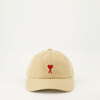 Ami de Coeur cap, AMI Paris cap, beige cotton cap, unisex fashion cap, timeless style accessory