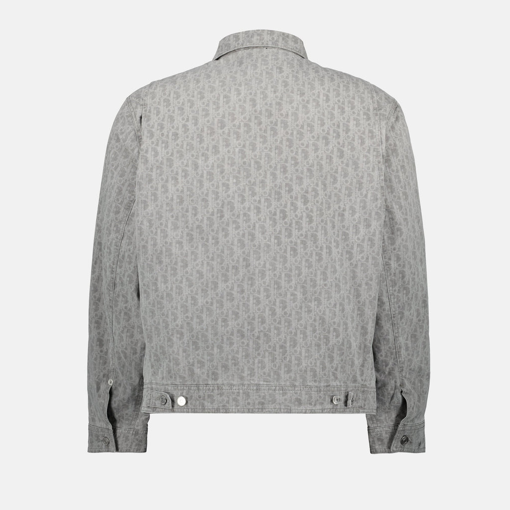 Image of Dior Oblique Zip Blouson by Dior for Men - Season Spring-Summer 2025 - Back View