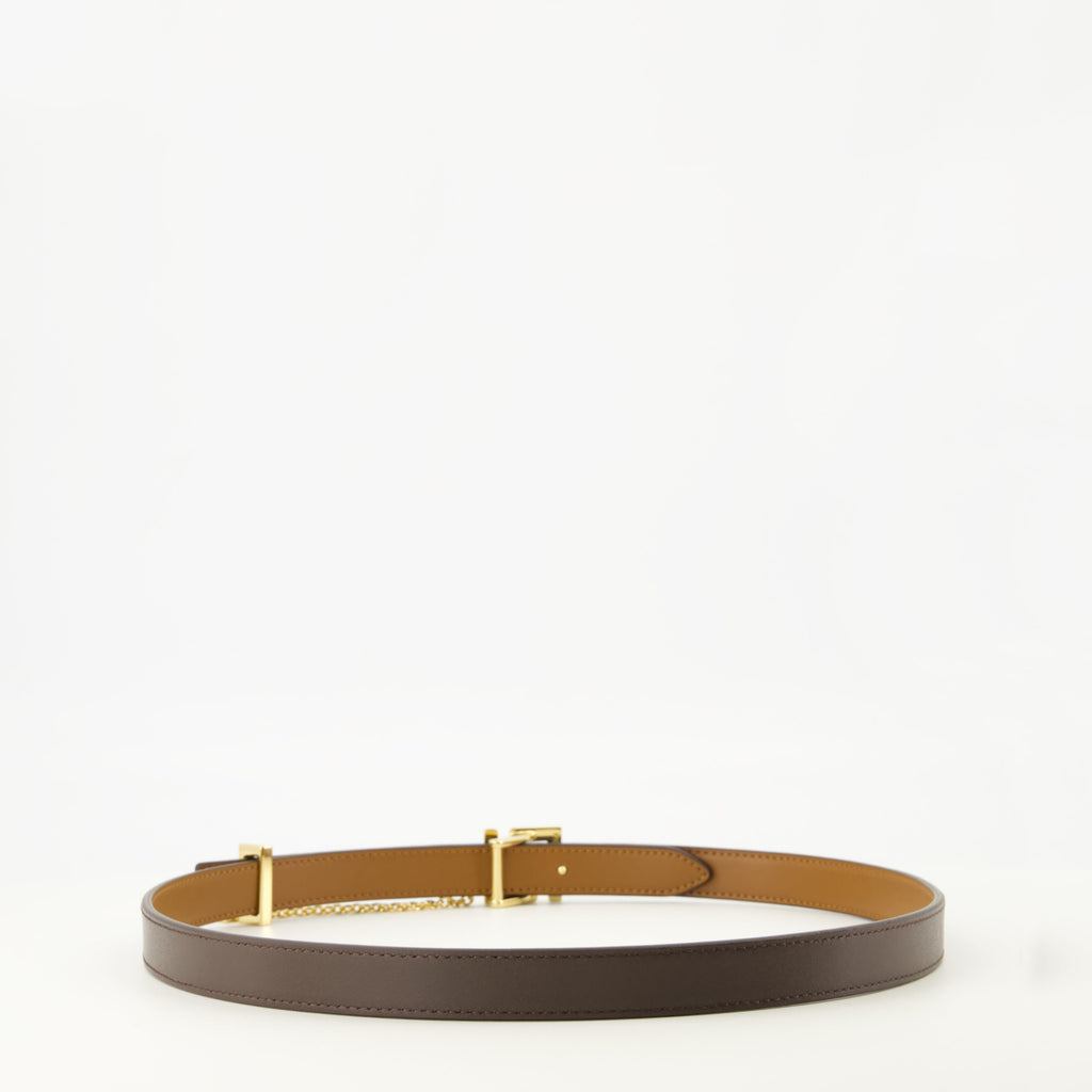 Image of Reversible Brown Belt by Fendi for Women - Season Spring-Summer 2026 - Back View