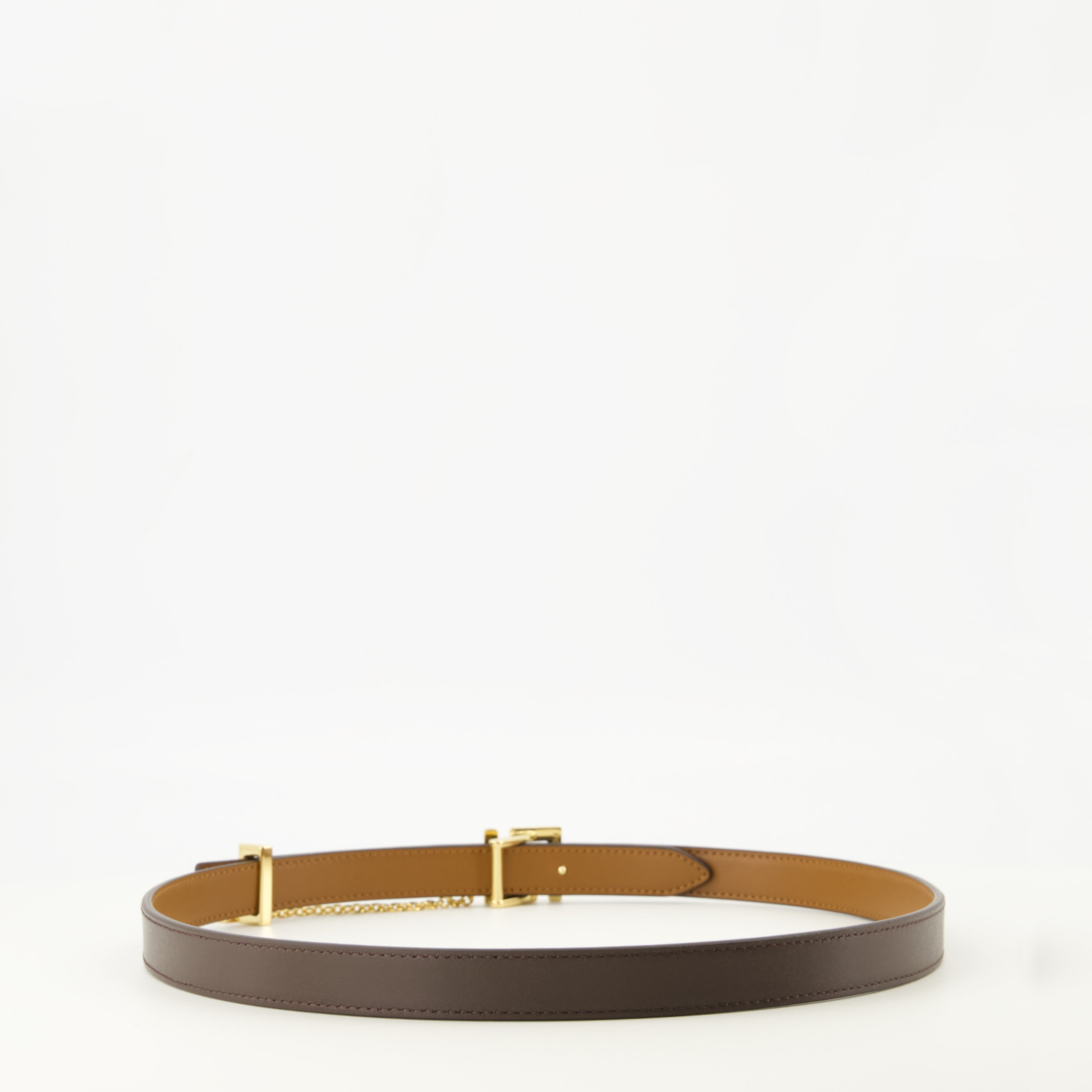 Image of Reversible Brown Belt by Fendi for Women - Season Spring-Summer 2026 - Back View