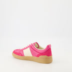 pink leather sneakers, UpVillage Crosta, Valentino Garavani, comfortable footwear, Spring-Summer collection