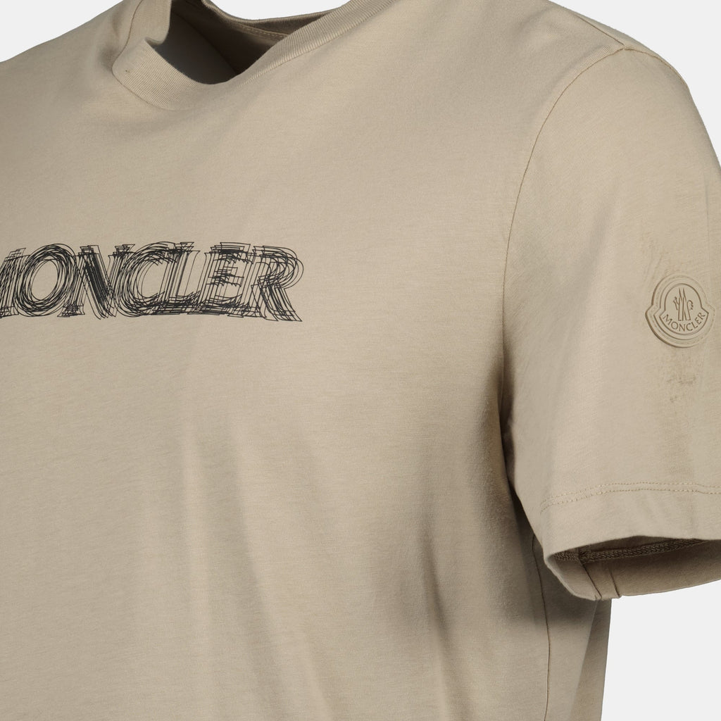 Imagem da T-Shirt Logo Canelado da Moncler para Homens - Temporada Primavera-Verão 2025 - Detalhe 5