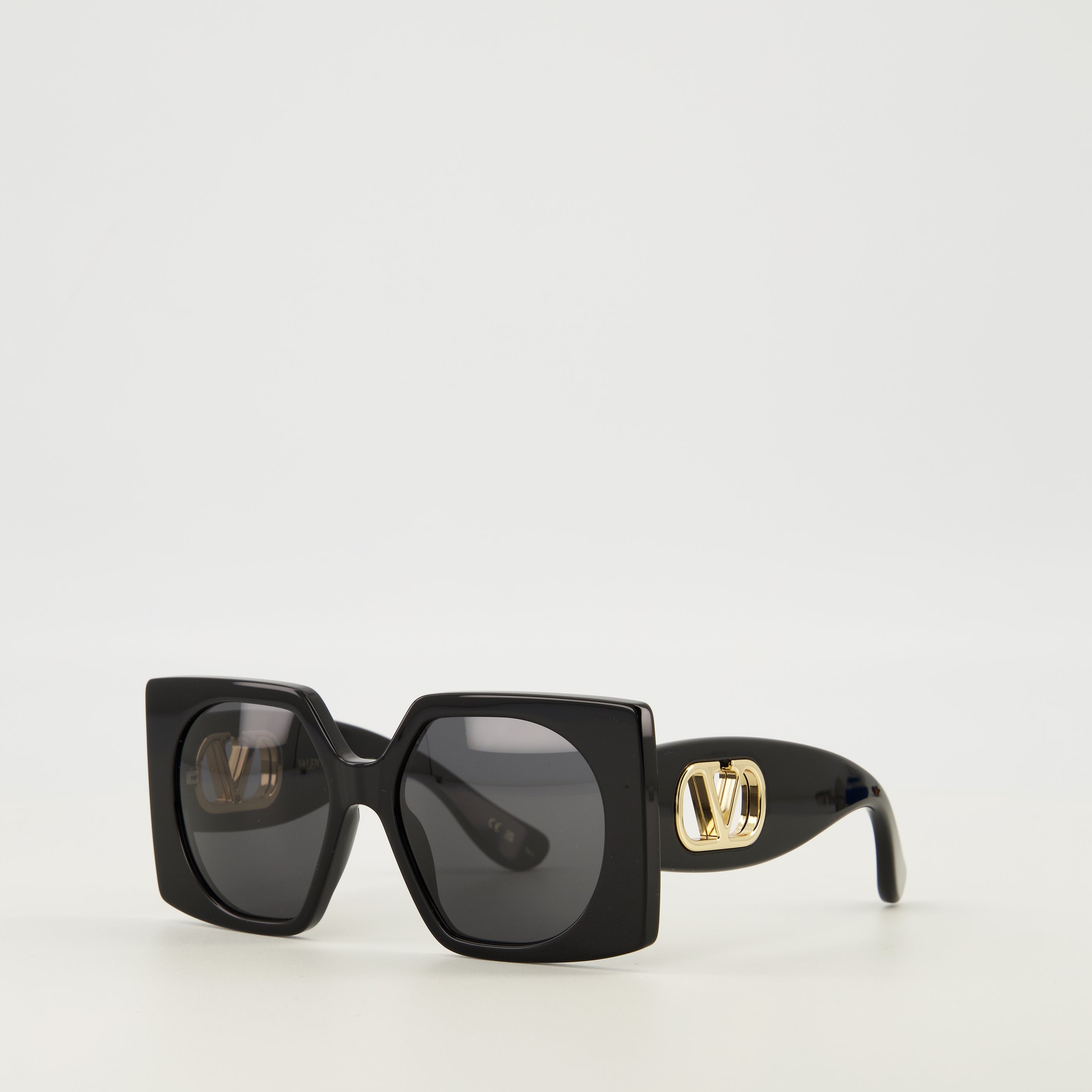 Rectangle Black Vlogo Sunglasses