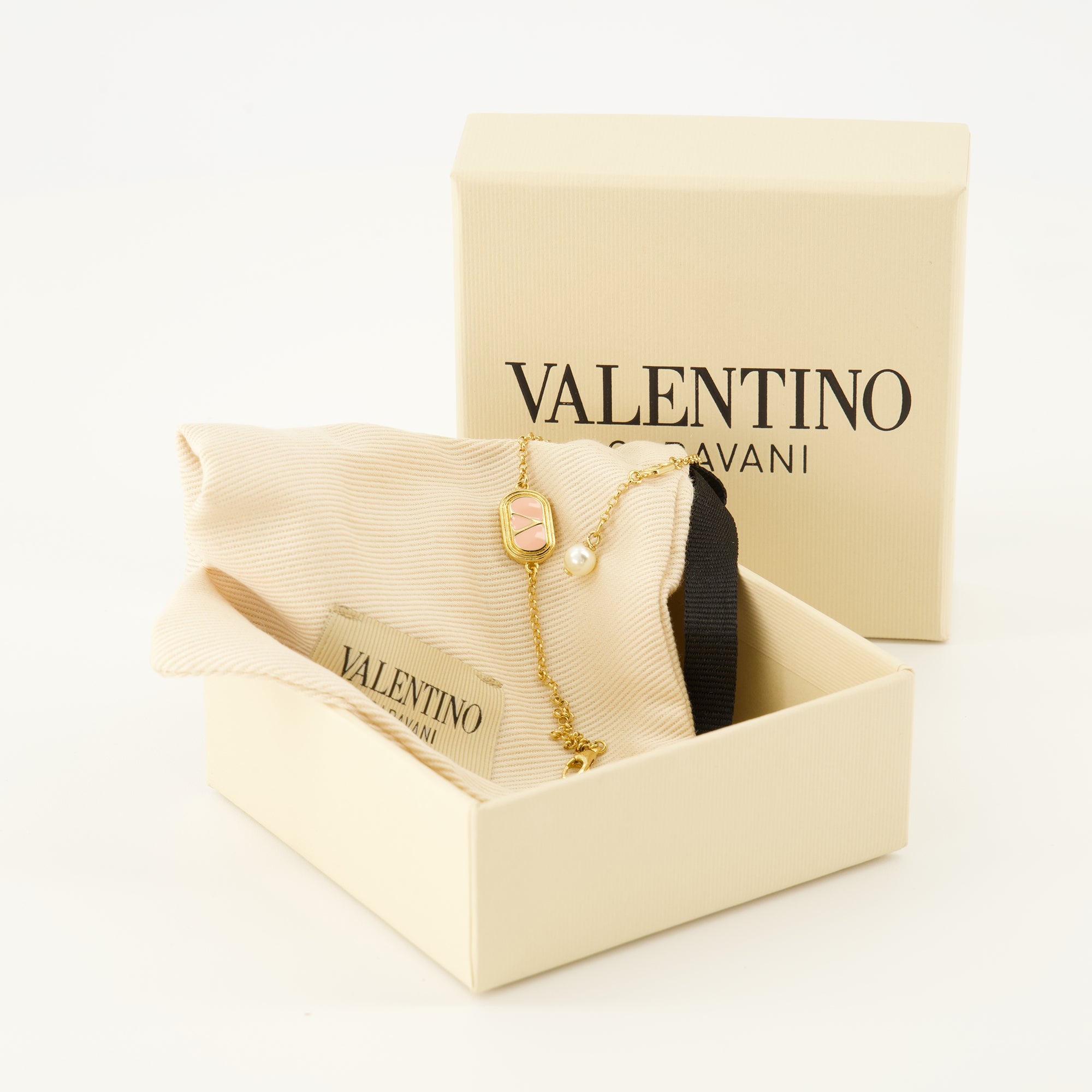 VLogo bracelet, Valentino Garavani, gold bracelet, designer accessories, adjustable jewelry