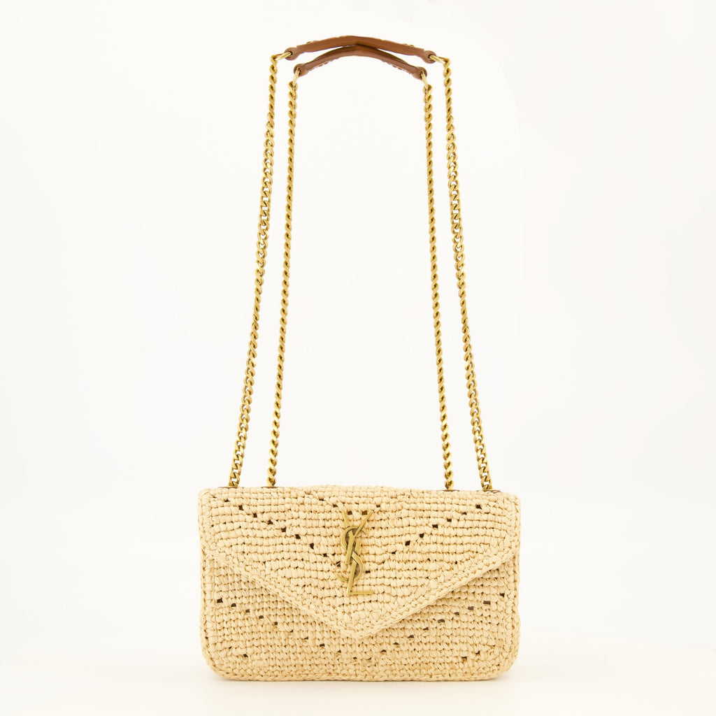 Loulou Mini Schultertasche aus Raffia