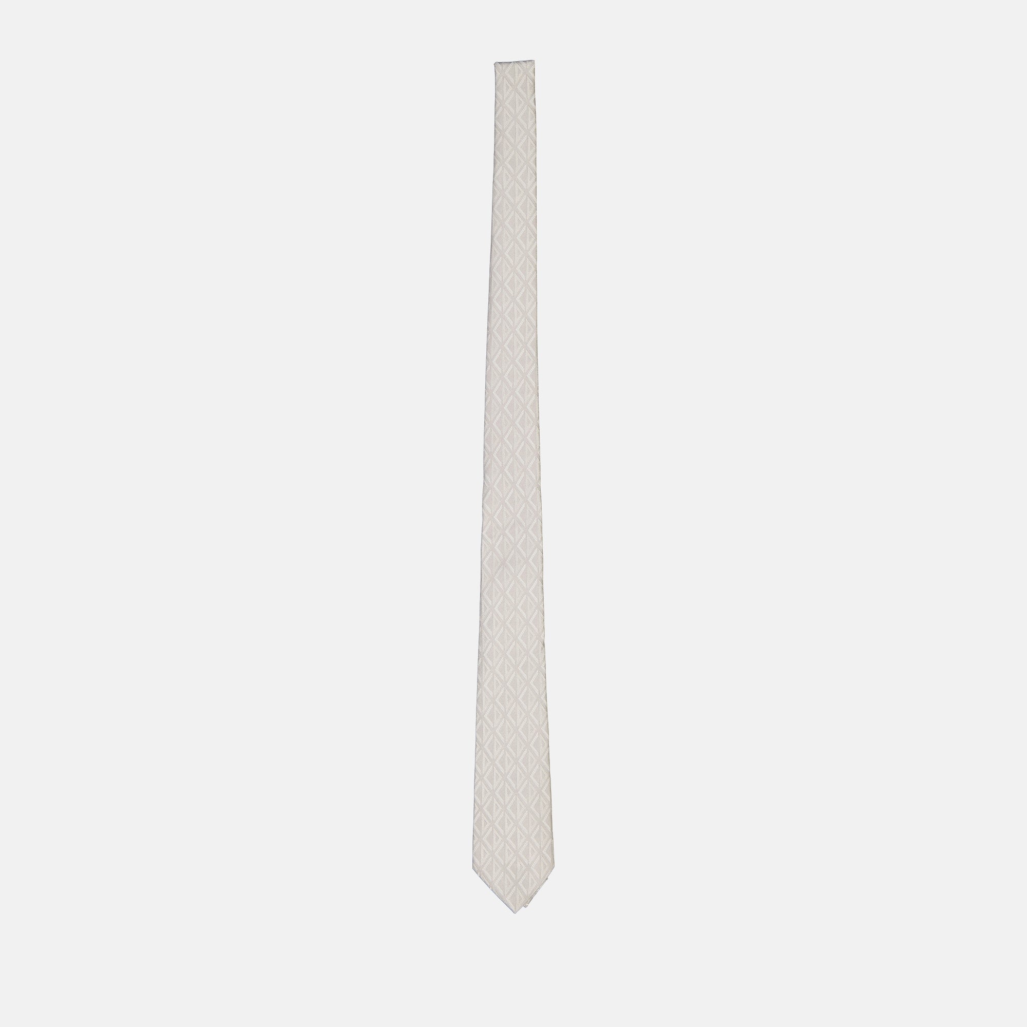 Dior tie, grey silk tie, luxury men’s accessories, diamond jacquard, Autumn-Winter 2024